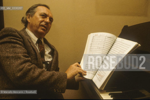 Italian conductor Pierluigi Urbini (about 1985) / Il direttore dorchestra Pierluigi Urbini (1985 circa) - ©Marcello Mencarini/Rosebud2