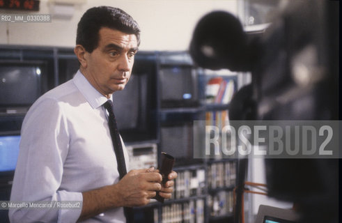 Rome, 1990. Italian sport journalist Maurizio Vallone / Roma, 1990. Il giornalista sportivo Maurizio Vallone - ©Marcello Mencarini/Rosebud2