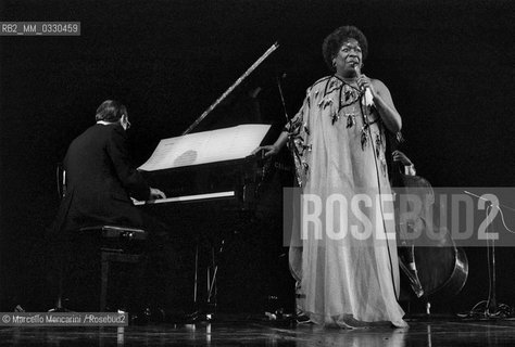 American jazz singer Sarah Vaughan performing (about 1985) / la cantante jazz Sarah Vaughan in concerto (1985 circa) - ©Marcello Mencarini/Rosebud2