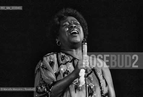 American jazz singer Sarah Vaughan performing (about 1985) / la cantante jazz Sarah Vaughan in concerto (1985 circa) - ©Marcello Mencarini/Rosebud2