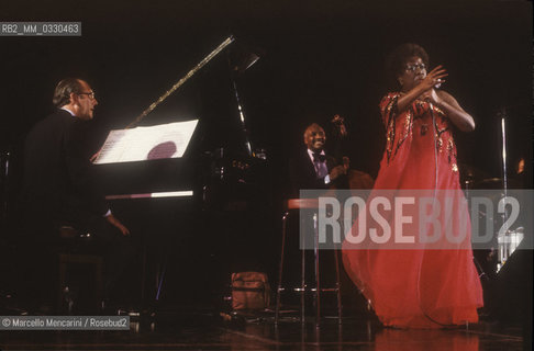 American jazz singer Sarah Vaughan performing (about 1985) / la cantante jazz Sarah Vaughan in concerto (1985 circa) - ©Marcello Mencarini/Rosebud2