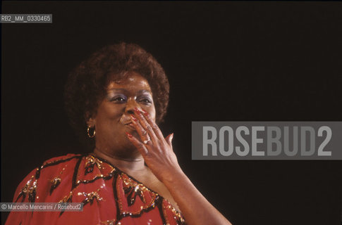 American jazz singer Sarah Vaughan performing (about 1985) / la cantante jazz Sarah Vaughan in concerto (1985 circa) - ©Marcello Mencarini/Rosebud2