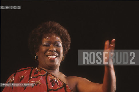 American jazz singer Sarah Vaughan performing (about 1985) / la cantante jazz Sarah Vaughan in concerto (1985 circa) - ©Marcello Mencarini/Rosebud2