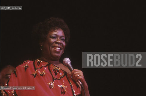 American jazz singer Sarah Vaughan performing (about 1985) / la cantante jazz Sarah Vaughan in concerto (1985 circa) - ©Marcello Mencarini/Rosebud2