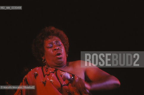 American jazz singer Sarah Vaughan performing (about 1985) / la cantante jazz Sarah Vaughan in concerto (1985 circa) - ©Marcello Mencarini/Rosebud2