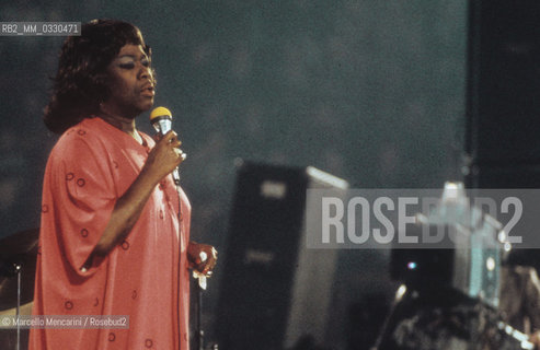 American jazz singer Sarah Vaughan performing (about 1985) / la cantante jazz Sarah Vaughan in concerto (1985 circa) - ©Marcello Mencarini/Rosebud2