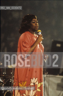 American jazz singer Sarah Vaughan performing (about 1985) / la cantante jazz Sarah Vaughan in concerto (1985 circa) - ©Marcello Mencarini/Rosebud2