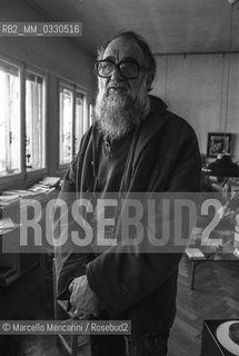 Venice, 1981. Italian painter Emilio Vedova in his studio / Venezia, 1981. Il pittore Emilio Vedova nel suo studio - ©Marcello Mencarini/Rosebud2