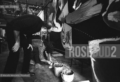 Venice, 1981. Painter Emilio Vedova teaching at the Academy of Fine Arts in Venice / Venezia, 1981. Il pittore Emilio Vedova durante una sua lezione allAccademia di Belle Arti di Venezia - ©Marcello Mencarini/Rosebud2