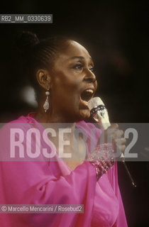 Positano (Salerno), 1987. American opera singer Shirley Verrett performing a recital / Positano (Salerno), 1987. La cantante lirica Shirley Verrett durante un recital - ©Marcello Mencarini/Rosebud2