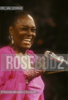 Positano (Salerno), 1987. American opera singer Shirley Verrett performing a recital / Positano (Salerno), 1987. La cantante lirica Shirley Verrett durante un recital - ©Marcello Mencarini/Rosebud2