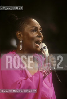 Positano (Salerno), 1987. American opera singer Shirley Verrett performing a recital / Positano (Salerno), 1987. La cantante lirica Shirley Verrett durante un recital - ©Marcello Mencarini/Rosebud2