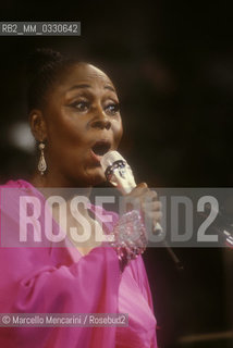 Positano (Salerno), 1987. American opera singer Shirley Verrett performing a recital / Positano (Salerno), 1987. La cantante lirica Shirley Verrett durante un recital - ©Marcello Mencarini/Rosebud2