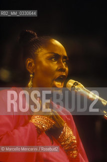 Positano (Salerno), 1987. American opera singer Shirley Verrett performing a recital / Positano (Salerno), 1987. La cantante lirica Shirley Verrett durante un recital - ©Marcello Mencarini/Rosebud2