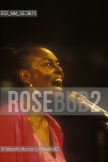 Positano (Salerno), 1987. American opera singer Shirley Verrett performing a recital / Positano (Salerno), 1987. La cantante lirica Shirley Verrett durante un recital - ©Marcello Mencarini/Rosebud2