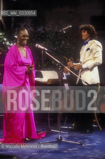 Positano (Salerno), 1987. American opera singer Shirley Verrett and conductor Tzimon Barto / Positano (Salerno), 1987. La cantante lirica Shirley Verrett e il direttore dorchestra Tzimon Barto - ©Marcello Mencarini/Rosebud2