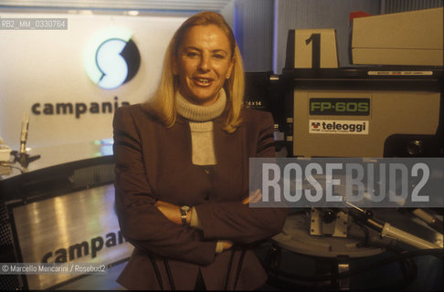 Owner of Italian private television station Teleoggi, Carolina Visone (1992) / Carolina Visone, proprietaria della televisione privata Teleoggi (1992) - ©Marcello Mencarini/Rosebud2