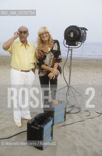 Venice Lido, Venice Film Festival 1995. Journalist lello Bersani and actress Monica Vitti, at the Festival to receive the  Golden Lion Award for Lifetime Achievement / Lido di Venezia, Mostra del Cinema di Venezia 1995. Il giornalista Lelllo Bersani e lattrice Monica Vitti, alla Mostra per ritirare il Leone doro alla Carriera - ©Marcello Mencarini/Rosebud2