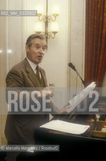 Romanian-Italian composer, musicologist and pianist Roman Vlad (about 1980) / Il compositore, musicologo e pianista Roman Vlad (1980 circa) - ©Marcello Mencarini/Rosebud2