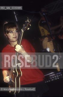 Rock singer and bass guitarist Tina Weymouth, member of Talking Heads / La cantante e bassista  Tina Weymouth, strumentista dei Talking Heads - ©Marcello Mencarini/Rosebud2