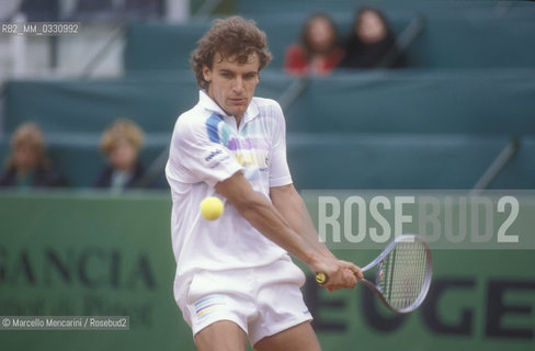 Rome, 1989. Swedish tennis player Mats Wilander / Roma, 1989. Il tennista svedese Mats Wilander - ©Marcello Mencarini/Rosebud2