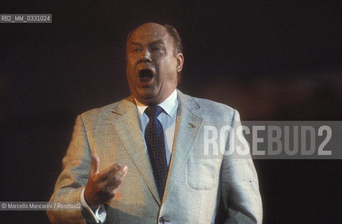 Swedish operatic baritone Ingvar Wixell, 1988 / Il baritono Ingvar Wixell, 1988 - ©Marcello Mencarini/Rosebud2