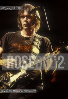 Canadian singer-songwriter Neil Young, about 1985 / Il cantautore canadese Neil Young, 1985 circa - ©Marcello Mencarini/Rosebud2