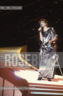 Sanremo Music Festival. Italian pop singer Iva Zanicchi  / Festival di Sanremo 1984. La cantante Iva Zanicchi - ©Marcello Mencarini/Rosebud2