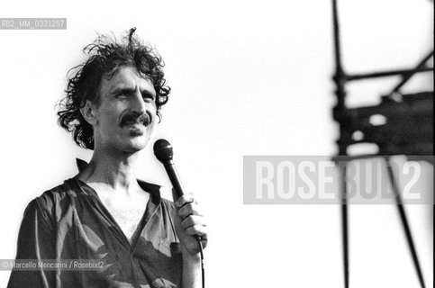 Rome, 1982. American rock musician and composer Frank Zappa / Rome, 1982. Il compositore e musicista rock Frank Zappa - ©Marcello Mencarini/Rosebud2