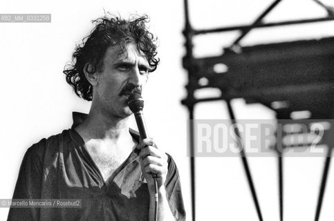 Rome, 1982. American rock musician and composer Frank Zappa / Rome, 1982. Il compositore e musicista rock Frank Zappa - ©Marcello Mencarini/Rosebud2