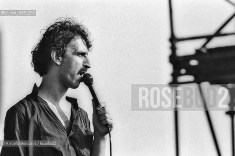 Rome, 1982. American rock musician and composer Frank Zappa / Rome, 1982. Il compositore e musicista rock Frank Zappa - ©Marcello Mencarini/Rosebud2