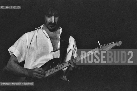 Rome, 1982. American rock musician and composer Frank Zappa / Rome, 1982. Il compositore e musicista rock Frank Zappa - ©Marcello Mencarini/Rosebud2