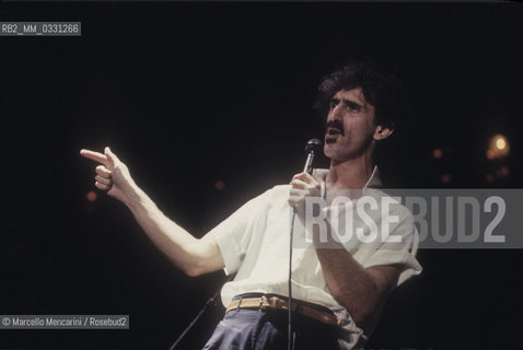 Rome, 1982. American rock musician and composer Frank Zappa / Rome, 1982. Il compositore e musicista rock Frank Zappa - ©Marcello Mencarini/Rosebud2