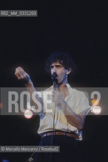 Rome, 1982. American rock musician and composer Frank Zappa / Rome, 1982. Il compositore e musicista rock Frank Zappa - ©Marcello Mencarini/Rosebud2