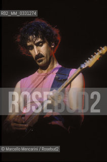 Rome, 1982. American rock musician and composer Frank Zappa / Rome, 1982. Il compositore e musicista rock Frank Zappa - ©Marcello Mencarini/Rosebud2