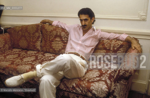 Rome, 1982. American rock musician and composer Frank Zappa / Rome, 1982. Il compositore e musicista rock Frank Zappa - ©Marcello Mencarini/Rosebud2