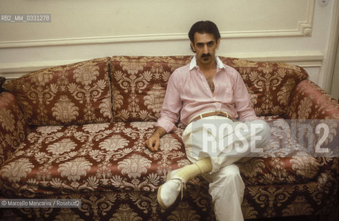 Rome, 1982. American rock musician and composer Frank Zappa / Rome, 1982. Il compositore e musicista rock Frank Zappa - ©Marcello Mencarini/Rosebud2