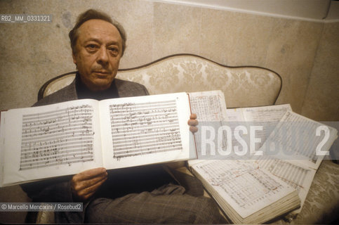 Italian conductor Alberto Zedda (1992) / Il direttore dorchestra Alberto Zedda (1992) - ©Marcello Mencarini/Rosebud2