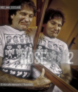 Venice Lido, Venice Film Festival 1988. American actor Robin Williams / Lido di Veneziae, Mostra del Cinema di Venezia 1988. lattore Robin Williams - ©Marcello Mencarini/Rosebud2