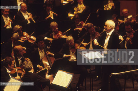 Conductor Carlos Kleiber and the Orchester des Bayerischen Rundfunk, Cagliari, Teatro Lirico, February 1999 - ©Marcello Mencarini/Rosebud2