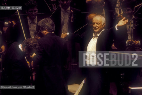 Conductor Carlos Kleiber and the Symphonie Orchester Des Bayerischen Rundfunk, Cagliari, Teatro Lirico, February 1999 / Il direttore dorchestra Carlos Kleiber con lorchestra des Bayerischen Rundfunk, Cagliari, Teatro Lirico, February 1999 - ©Marcello Mencarini/Rosebud2