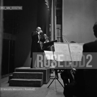 Rome 30-11-1956. Music composer Igor Stravinsky conducting / Roma 30-11-1956. Il compositore Igor Stravinskij mentre dirige - Marcello Mencarini Historical Archives
 ©Marcello Mencarini/Rosebud2