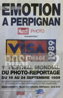 First poster of the Visa pour limage, International Festival of Photojournalism in 1989 / Primo poster di Visa pour limage, Festival internazionale del fotogiornalismo, nel 1989 - ©Marcello Mencarini/Rosebud2