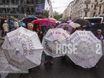 Lyon, France, April 1, 2017. Protest to prevent the Museum of Textiles (Musée des Tissus) closure / Lione, Francia, primo aprile 2017. Manifestazione di protesta contro la chiusura del Museo del Tessuto (Musée des Tissus) - ©Marcello Mencarini/Rosebud2