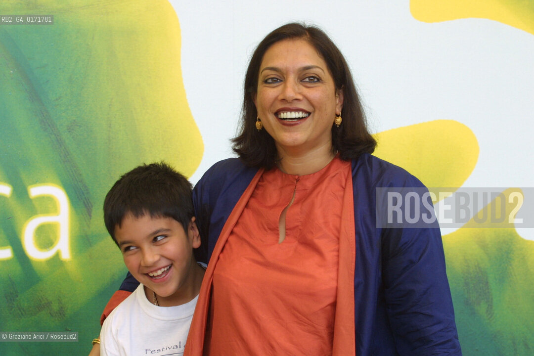31/08 - VENICE - 58. INTERNATIONAL FILM FESTIVAL - THE DIRECTOR MIRA NAIR WITH HER SOON ZORAN -  MONSOON WEDDING  - ©Graziano Arici/Rosebud2