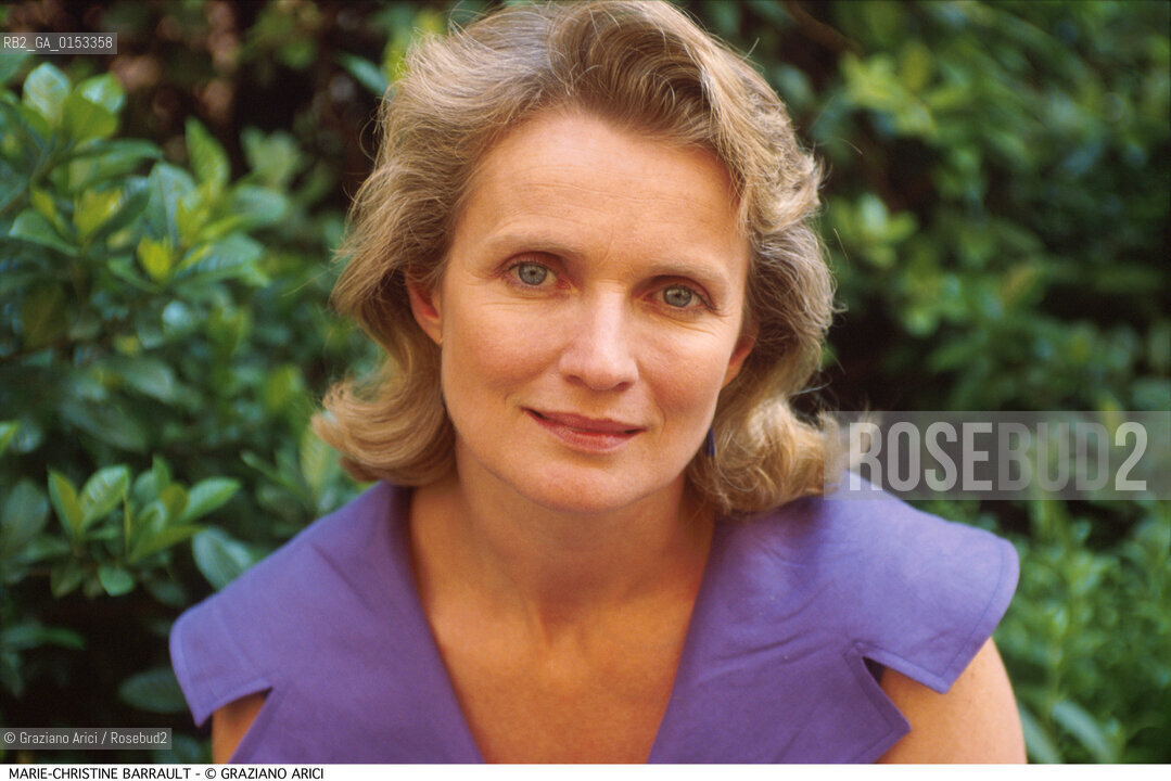 - Venezia, 1992. 49°Festival Internazionale dArte Cinematografica di Venezia.Ritratto dellattrice Marie Christine Barrault figlia di Jean-Louis Barrault Cinema ritratto attrice.- Venice,1992. 49th Venice International Film Festival.Portrait of the actress Marie Christine Barrault, daughter of Jean-Louis Barrault ©Graziano Arici/Rosebud2