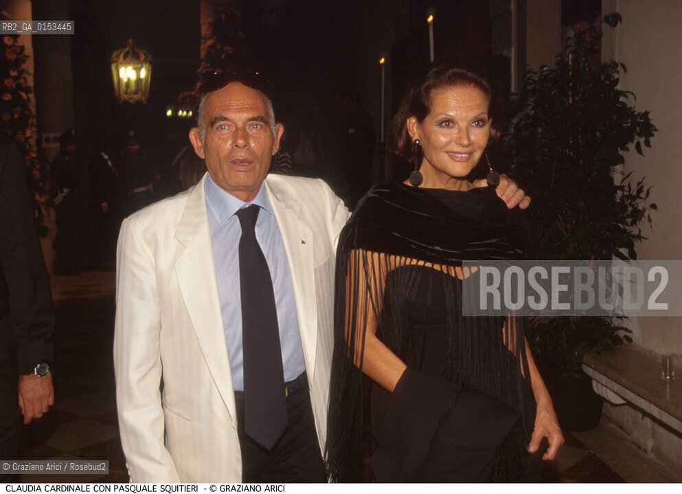 - Venezia, 1998.Festival Internazionale dArte Cinematografica di Venezia.Ritratto dellattrice Claudia Cardinale con il marito il regista Pasquale Squitieri  Cinema ritratto attrice regista coppia.- Venice,1998.Venice International Film Festival.Portrait of the actress Claudia Cardinale with her husband Pasquale Squitieri ©Graziano Arici/Rosebud2