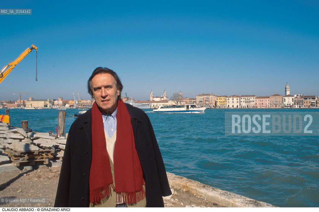Venezia,1984.Ritratto del direttore dorchestra Claudio Abbado.Musica classica direttore orchestra ritratto .Venice,1984. Portrait of the conductor Claudio Abbado ©Graziano Arici/Rosebud2