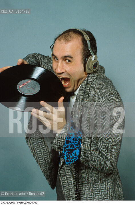 Venezia,1996.Ritratto del giornalista e critico musicale Gio Alajmo.Letteratura giornalismo musica ritratto.Venice,1996.Portrait of the journalist e music critic Gio Alajmo ©Graziano Arici/Rosebud2