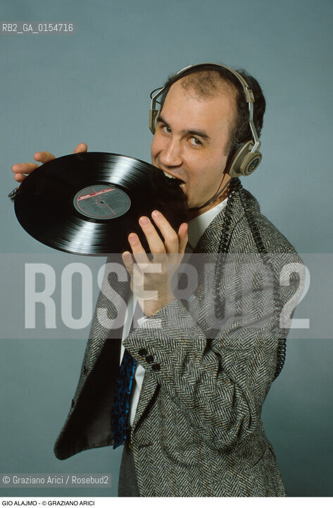 Venezia,1996.Ritratto del giornalista e critico musicale Gio Alajmo.Letteratura giornalismo musica ritratto.Venice,1996.Portrait of the journalist e music critic Gio Alajmo ©Graziano Arici/Rosebud2